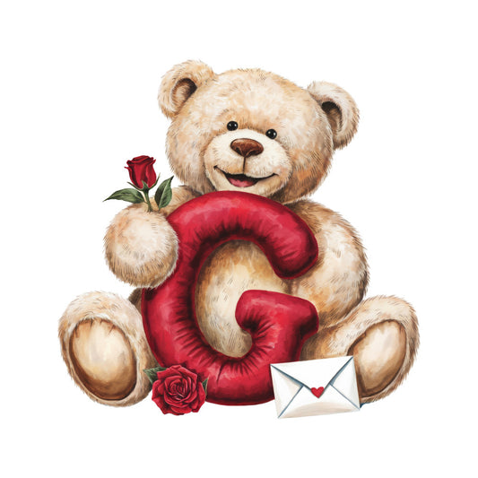 Valentines Day Alphabet Fabric Panel 17