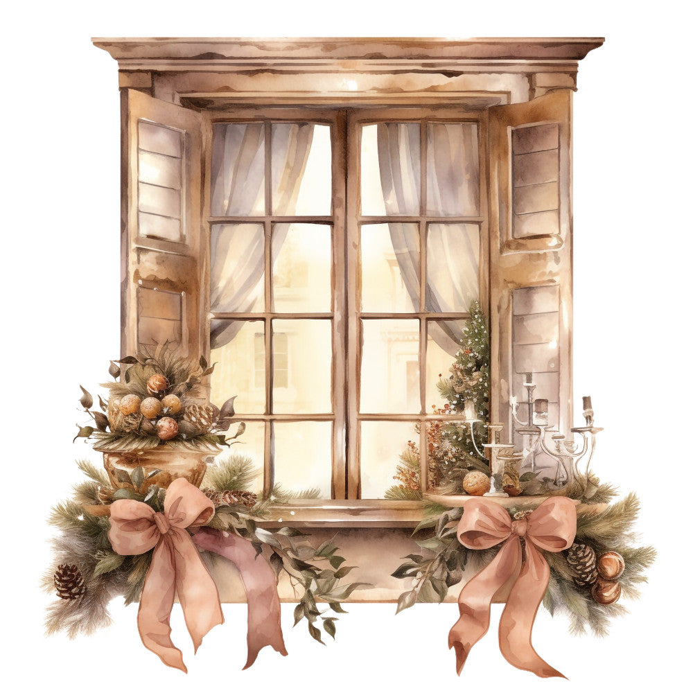 Antique Christmas Fabric Panel 18