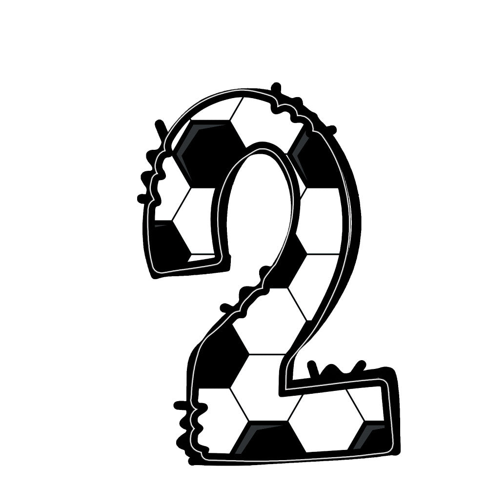 soccer ball, sports, geometric, black and white, monochrome, modern, athletic, number 2, sports themed, soccer themed, youth, kids, children, sports fan, football, team spirit, bold graphic, high contrast, contemporary, recreation, active lifestyle, game day, sports equipment, ball motif, numbered design, youth quilt, sports quilt, wall hanging, bedroom decor