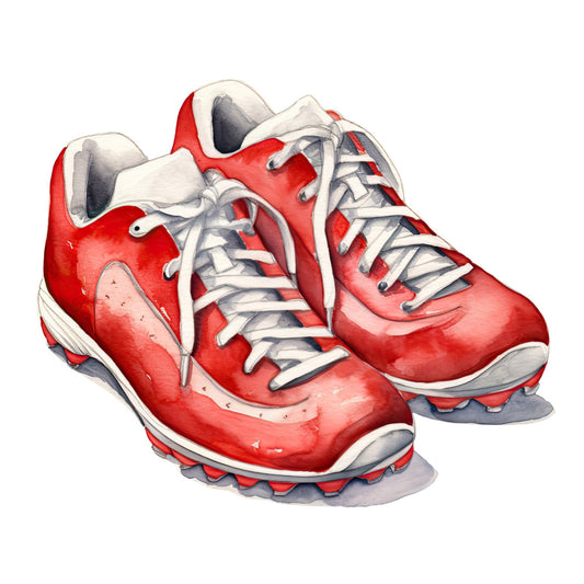 red athletic shoes, crimson red, white accents, gray details, sports footwear, sneakers, running shoes, cleats, shoe illustration, athletic wear, red and white, casual style, modern design, sportswear, footwear motif, shoe pattern, gym apparel, trainer shoes, lace-up design, sole detail, contemporary style, active lifestyle, red fabric, sporty theme, shoe design, apparel textile, performance footwear