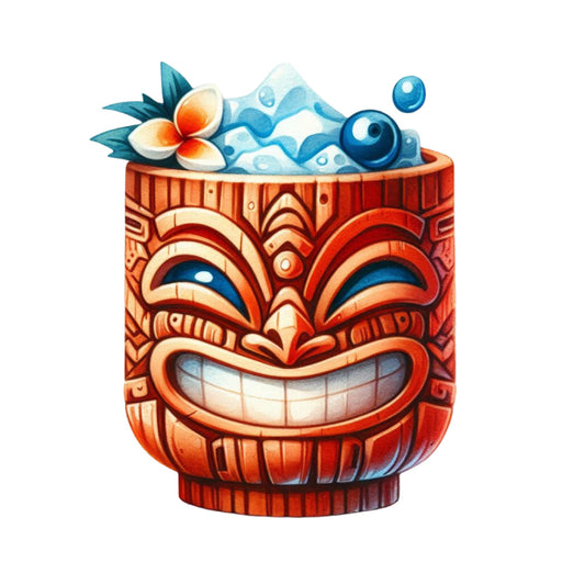 Tiki Cups Fabric Panel 35