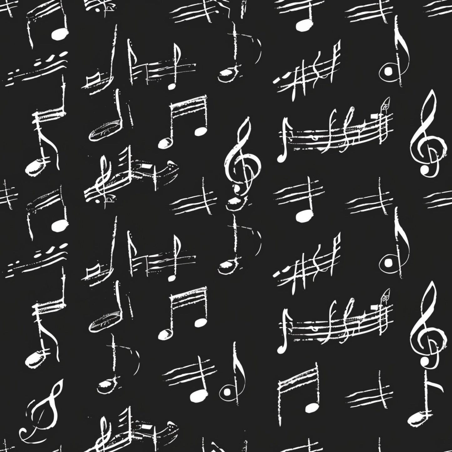 Handwritten Music Pattern 6 Quilting Cotton Fabric