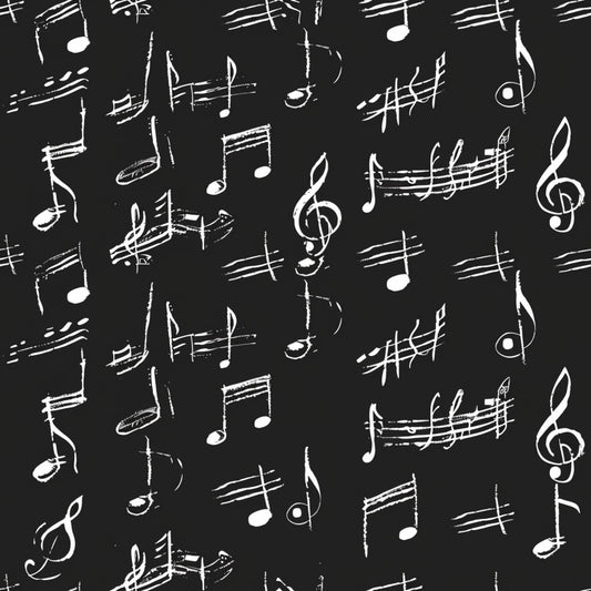 Handwritten Music Pattern 6 Quilting Cotton Fabric