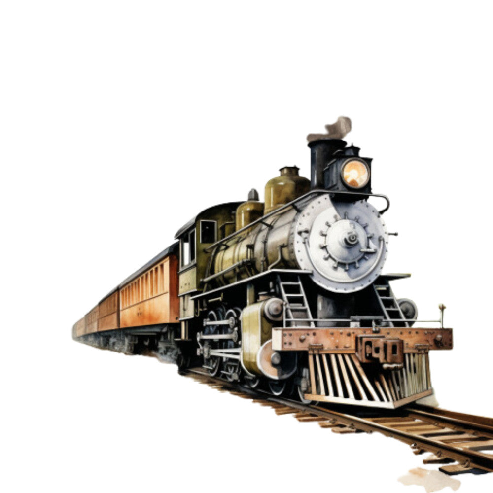 Steam Engine Train Fabric Panel 10