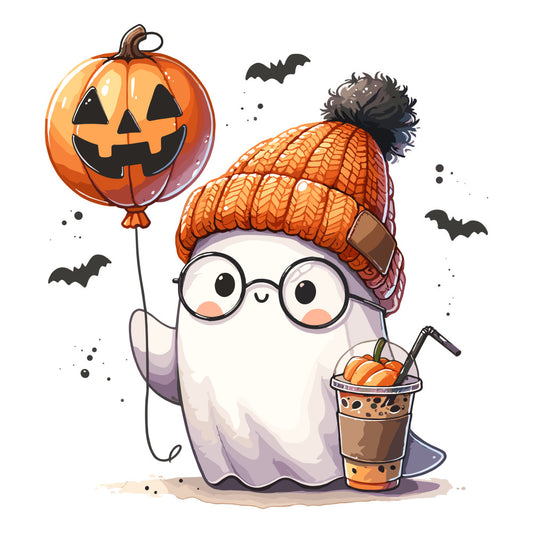 Ghost and Pumpkin Fabric Panel 10