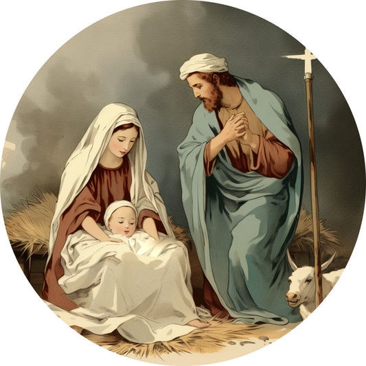 Nativity Christmas Ornaments Fabric Panel 5