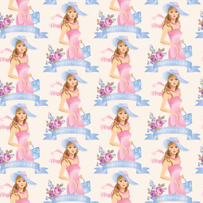 Rose Cameo Parlor Pattern 8 Minky Fabric