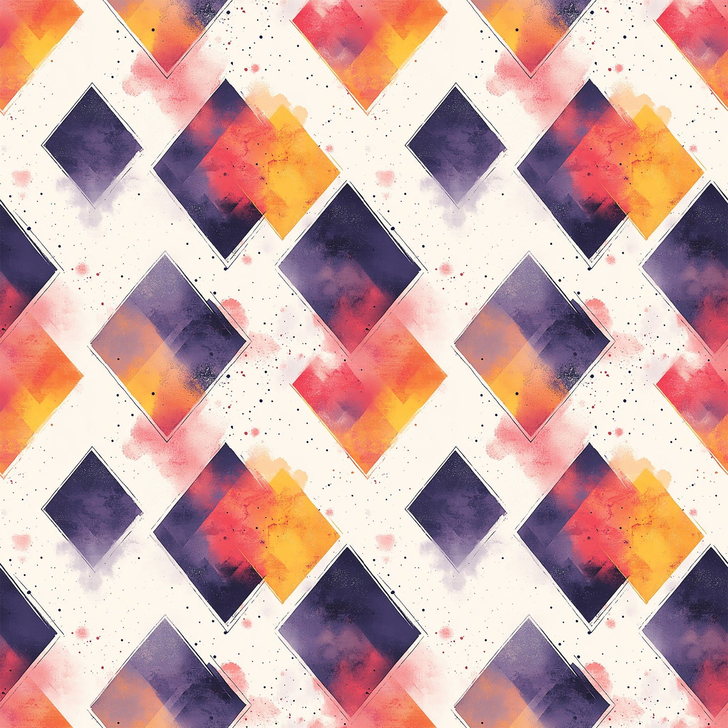 Mid Century Mod Geometric Pattern 12 Quilting Cotton Fabric