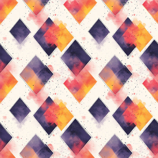 Mid Century Mod Geometric Pattern 12 Quilting Cotton Fabric