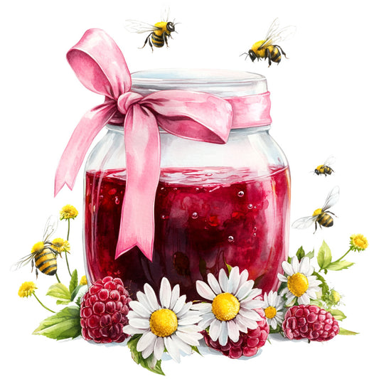 Raspberry Gardens Fabric Panel 30