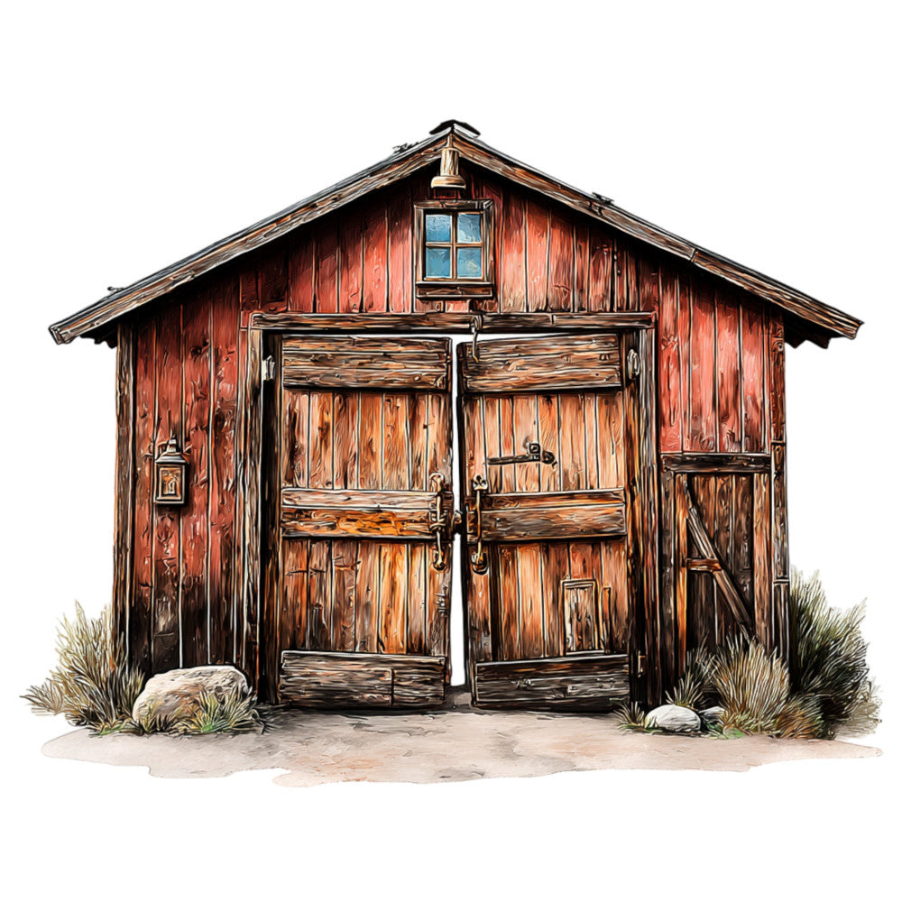 rustic barn, red barn, weathered wood, farmhouse style, western theme, countryside, rural, old west, vintage barn, wooden doors, ranch style, barn doors, rustic red, burnt orange, deep red, brown tones, earthy tones, distressed wood, aged wood, country living, farm life, americana, nostalgic, antique, heritage, traditional, western decor, barn quilt, home sweet home, farm themed