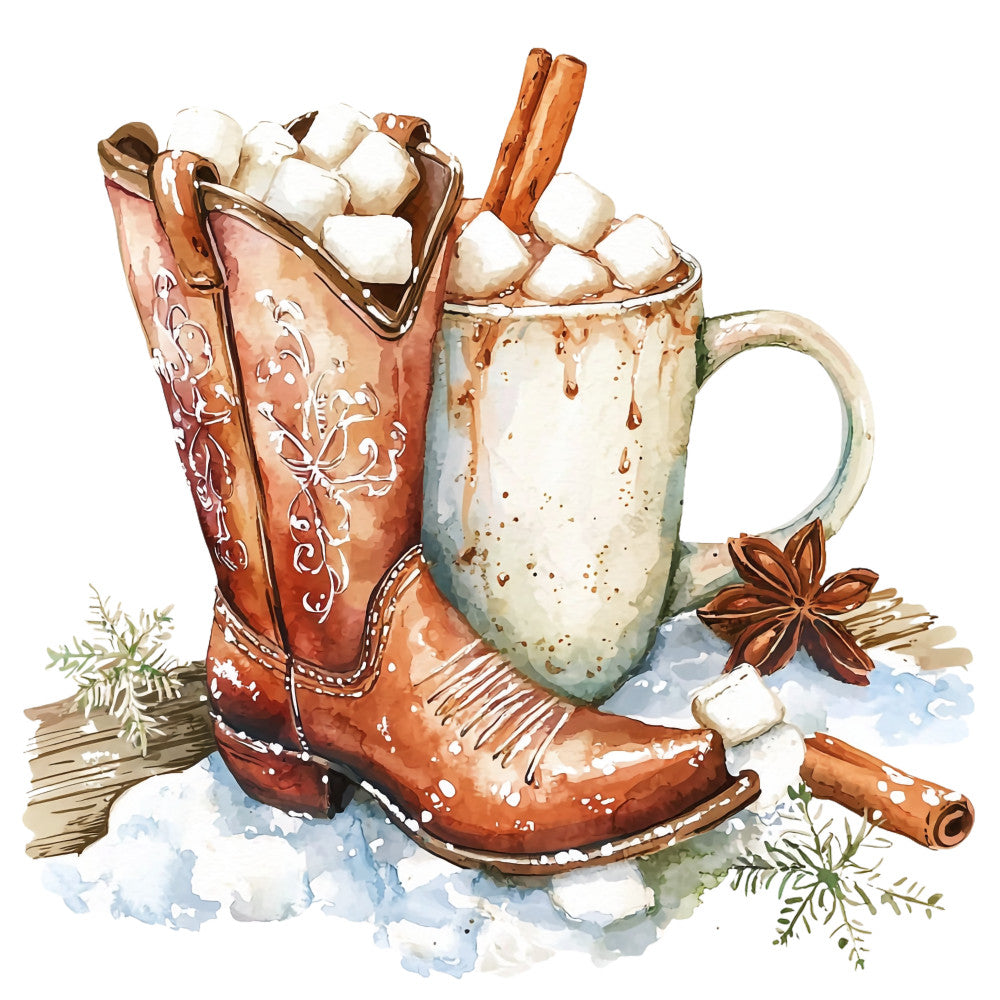 Cowboy Christmas Fabric Panel 36