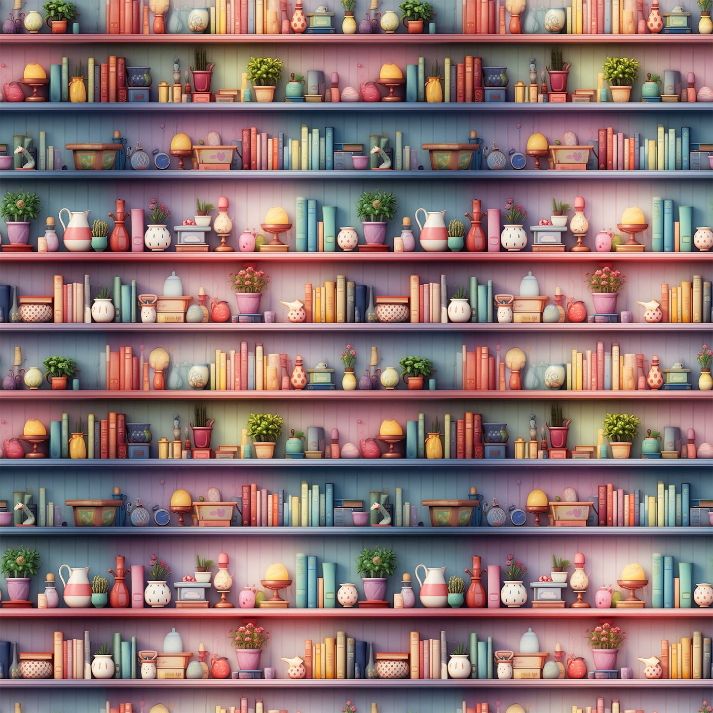 Bookshelf Pattern 11 Quilting Cotton Fabric