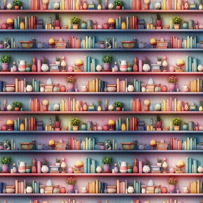 Bookshelf Pattern 11 Quilting Cotton Fabric
