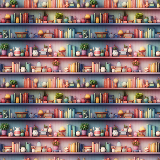 Bookshelf Pattern 11 Quilting Cotton Fabric
