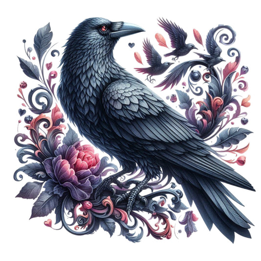 Gothic Raven Fabric Panel 23