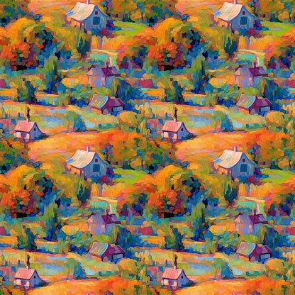 Monet Inspired Art Pattern 5 Quilting Cotton Fabric