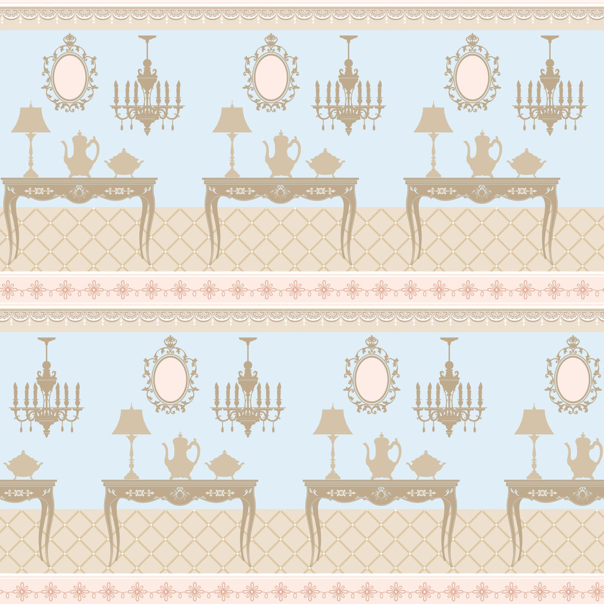 Rose Cameo Parlor Pattern 10 Minky Fabric