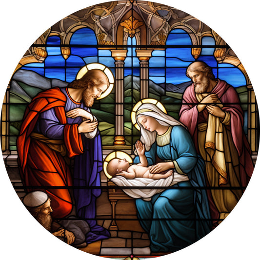 Nativity Christmas Ornaments Fabric Panel 32