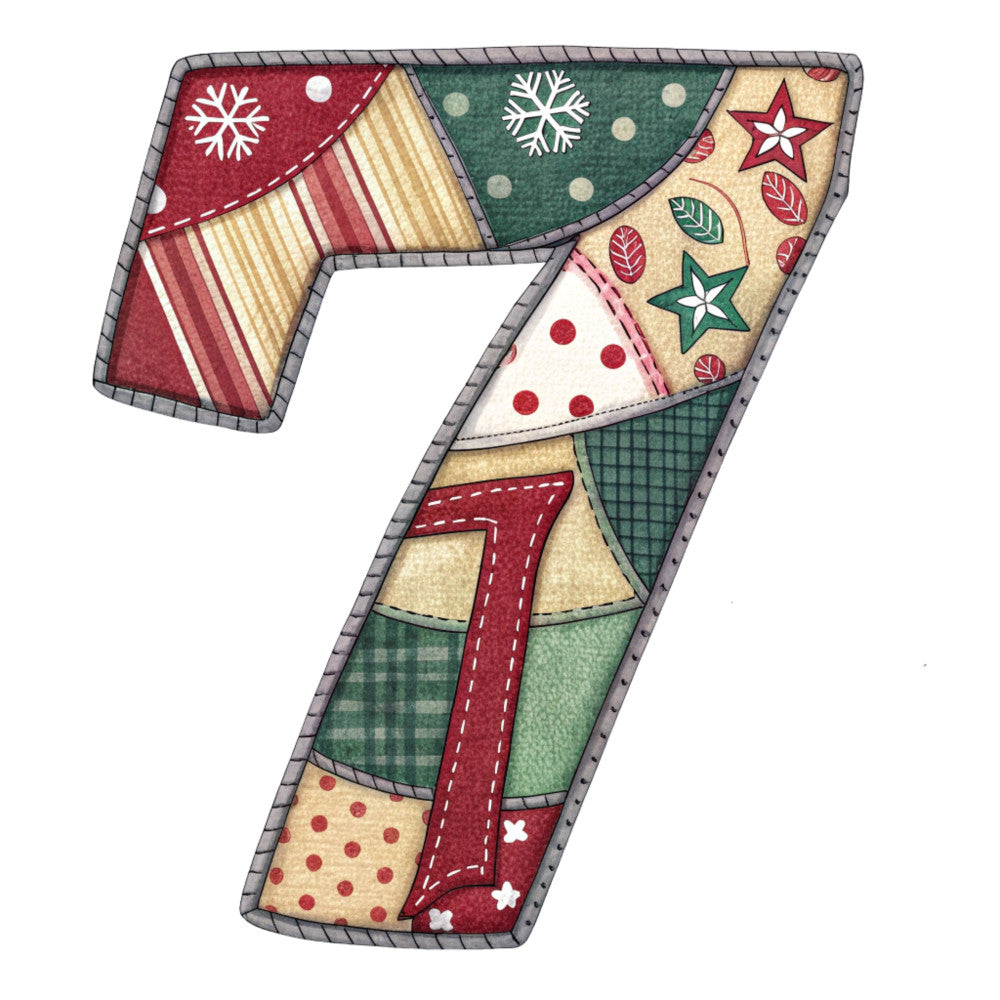 Christmas Patchwork Alphabet Fabric Panel 12