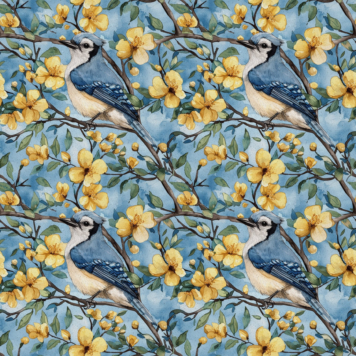 Songbird Branches Pattern 4 Minky Fabric