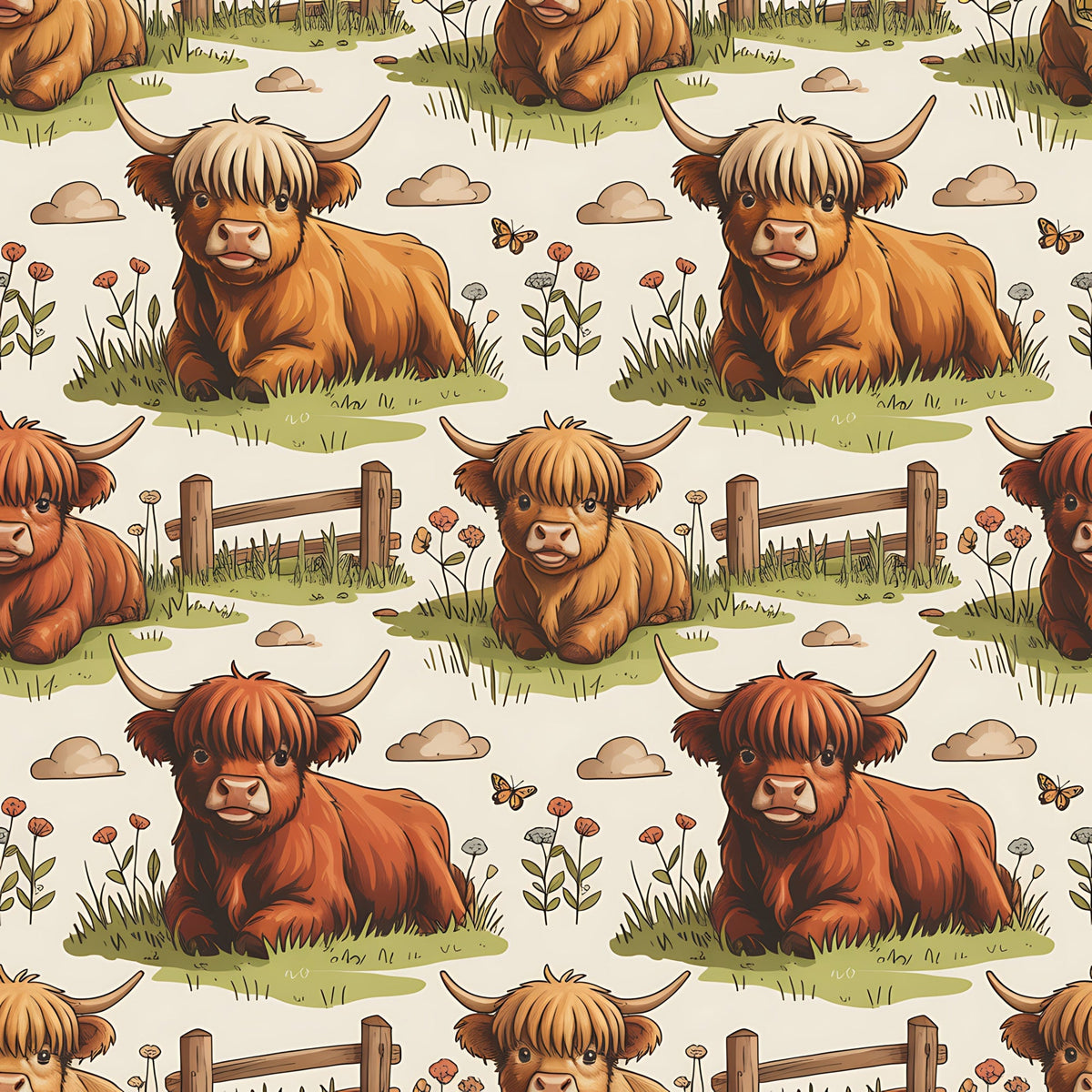 Shaggy Pasture Pals Pattern 2 Minky Fabric