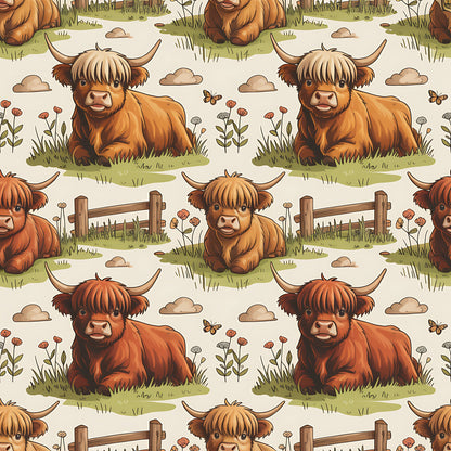 Shaggy Pasture Pals Pattern 2 Minky Fabric