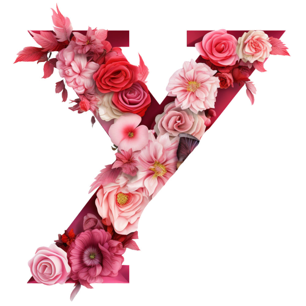 Rose Alphabet Fabric Panel 21