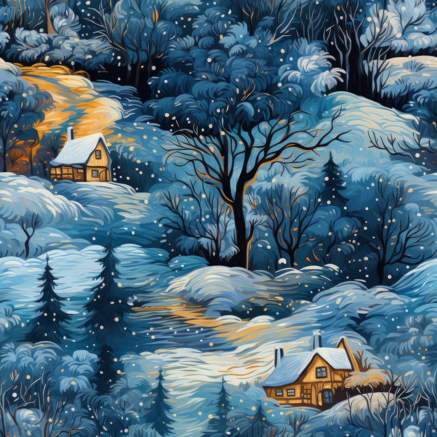 Winter Under the Dawn Pattern 27 Quilting Cotton Fabric