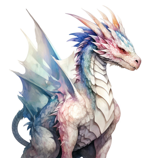 Elemental Dragons Fabric Panel 25