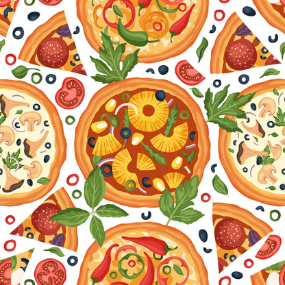 Pizza Pattern 6 Quilting Cotton Fabric