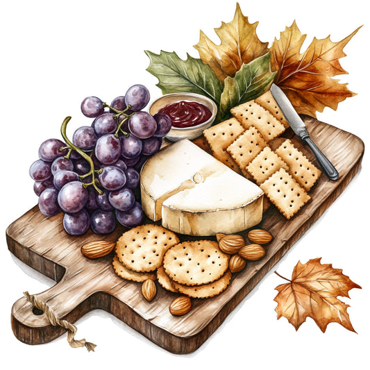 Watercolor Thanksgiving Fabric Panel 2