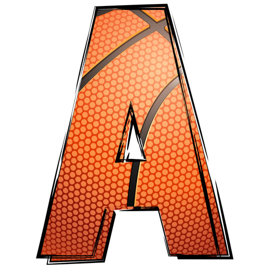 Basketball Doodles Alphabet Fabric Panel 10