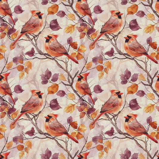 Red Cardinals Pattern 8 Quilting Cotton Fabric