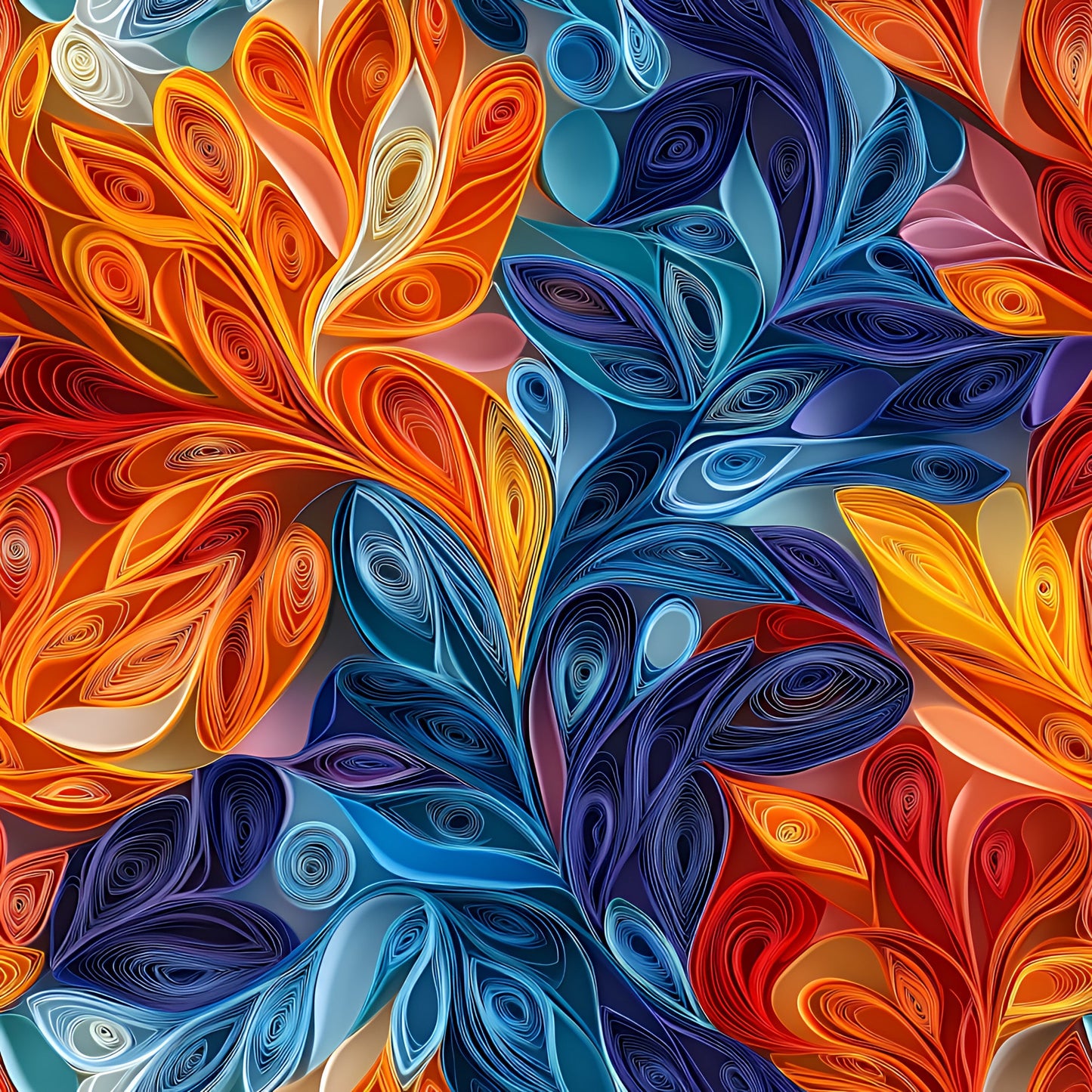 Abstract Paper Quilling Pattern 2 Quilting Cotton Fabric