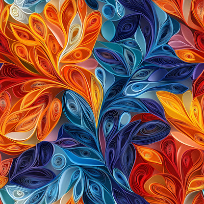 Abstract Paper Quilling Pattern 2 Quilting Cotton Fabric