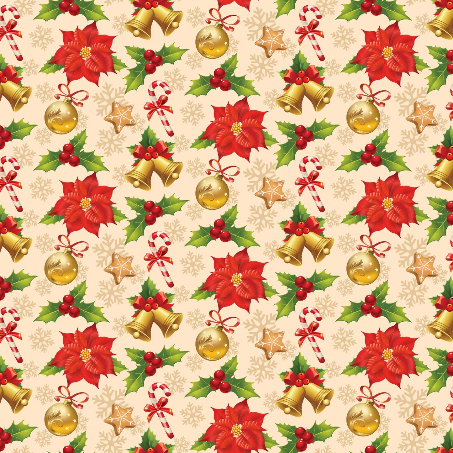 Christmas Love Pattern 3 Quilting Cotton Fabric