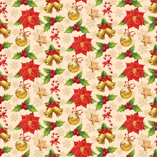 Christmas Love Pattern 3 Quilting Cotton Fabric