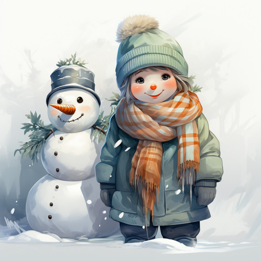 Classic Snowman Fabric Panel 3