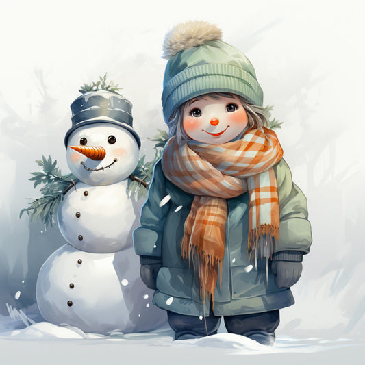 Classic Snowman Fabric Panel 3