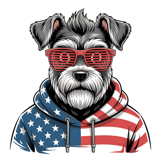 4th of July Dog Fabric Panel 19