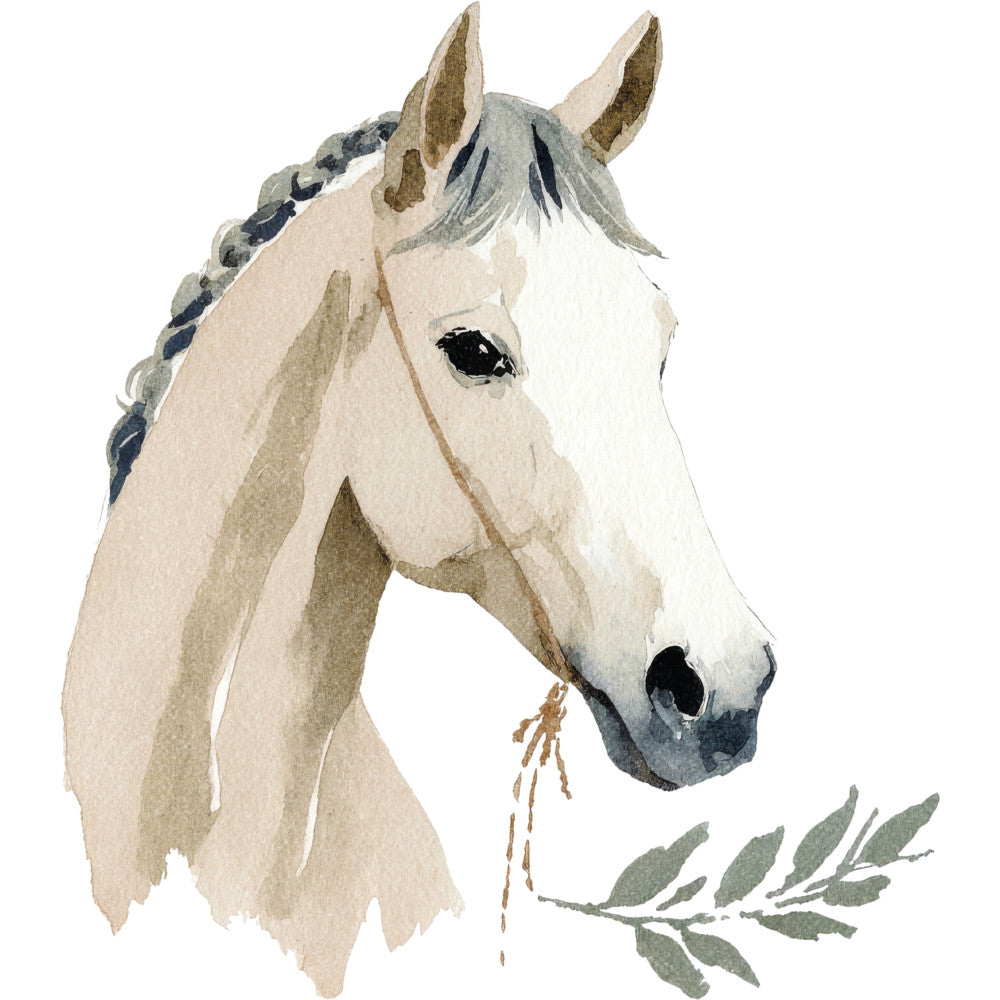 Watercolor Horses Fabric Panel 62