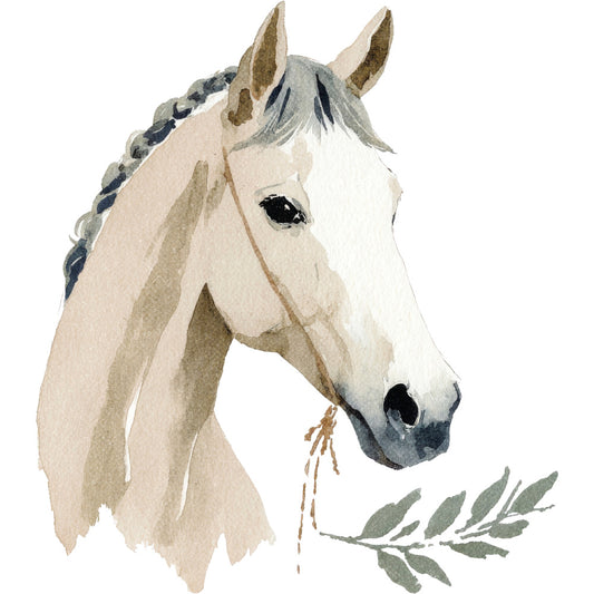 Watercolor Horses Fabric Panel 62