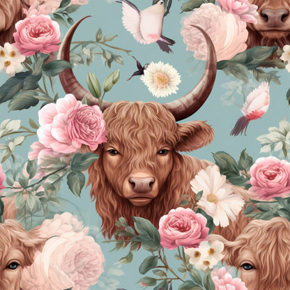 Peony Pasture Pattern 8 Minky Fabric