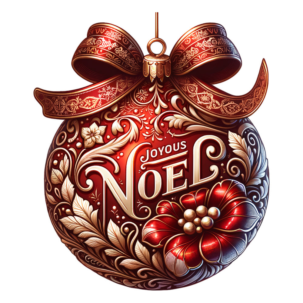 christmas ornament, burgundy red, copper bronze, gold accents, ornate bow, floral motifs, scrollwork patterns, decorative swirls, holiday fabric panel, festive design, metallic highlights, botanical elements, elegant ornament, christmas bauble, rich colors, intricate details, seasonal fabric, quilting cotton, deep red tones, ornamental design
