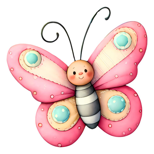 hot pink, coral pink, turquoise, aqua blue, cream, beige, peach, butterfly, whimsical, cute, children, baby, playful, spring, summer, nature, insects, polka dots, eye spots, colorful, nursery, kids fabric, animal motif, girl, sweet, charming, cheerful, decorative panel
