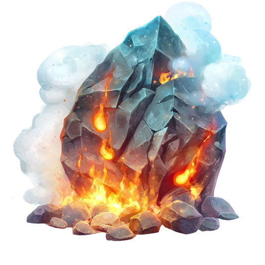 Fire Moon Crystals Fabric Panel 4