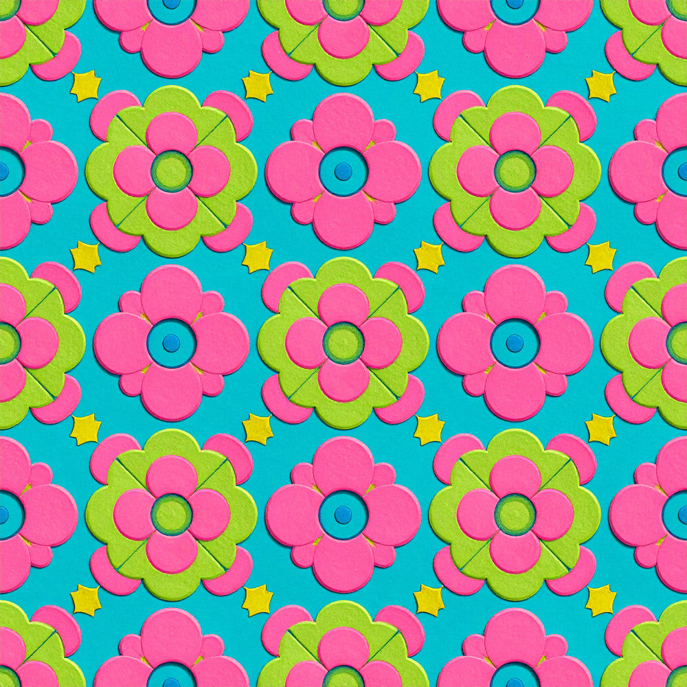 Carnival Garden Glow Pattern 7 Minky Fabric