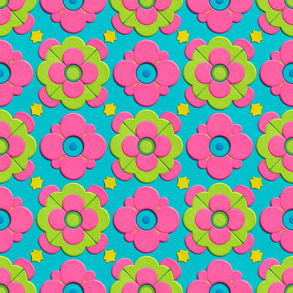 Carnival Garden Glow Pattern 7 Minky Fabric
