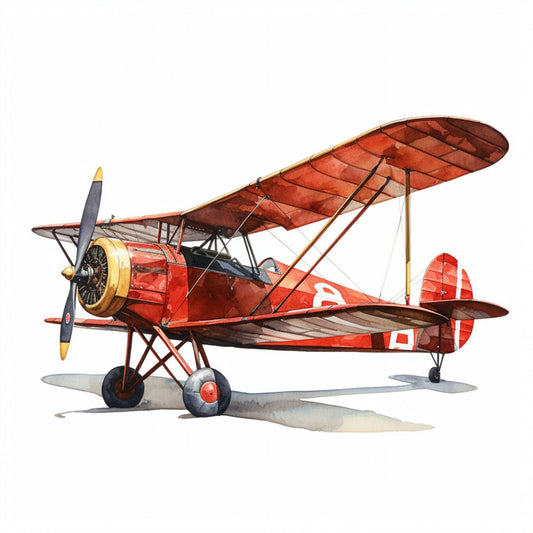 vintage airplane, red aircraft, biplane, aviation, retro, cream, burnt orange, rust, gold, tan, beige, transportation, vintage travel, steampunk, nostalgic, 1920s, 1930s, antique, heritage, timeless, classic, traditional, whimsical, adventurous, wall hanging, quilt panel, home decor, collectible, history themed